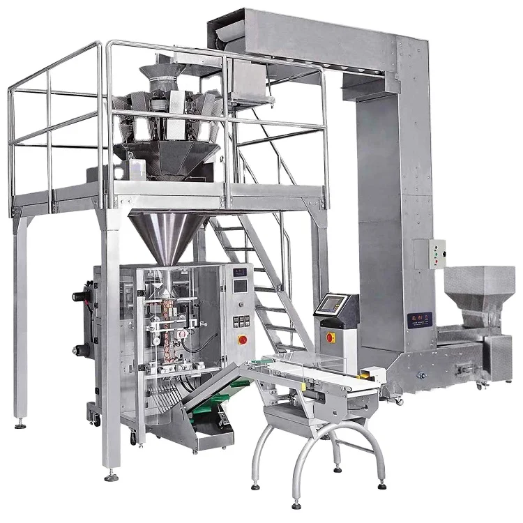 Automatic multihead weigher chips snack packing machine potato chip bag machines dry fruits packaging machine