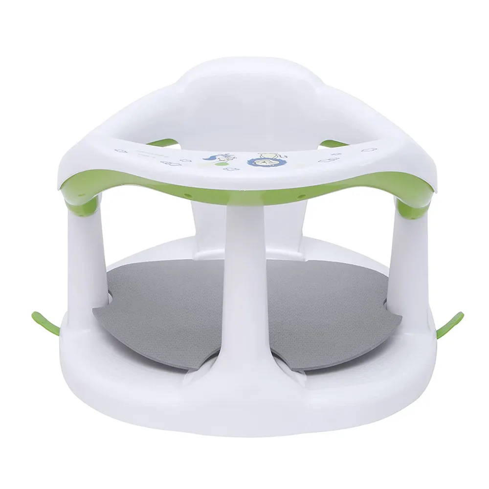 BBCare 360 Degrees Surround Non-Slip Foldable Bathtub Seat Cute Shape PP Infants 6-36 Months Suction Cups Baby Bath Seat