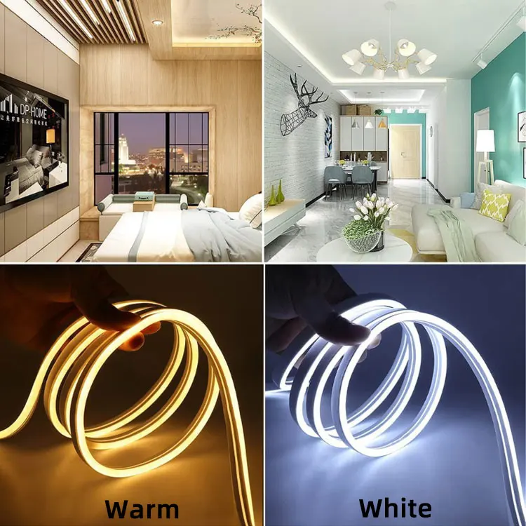 Водонепроницаемый 12 В 24 SMD2835 50 м каждый метр рулон 120 светодиод RGB гибкий канат светодиодный неоновый ленточный свет