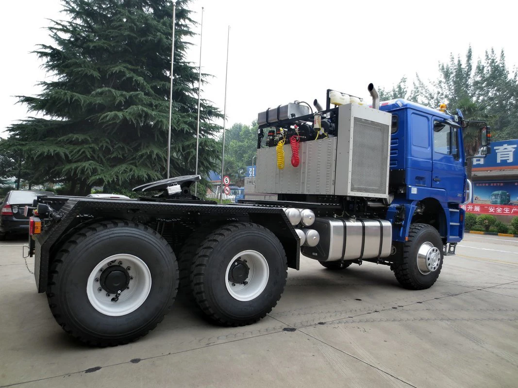 Left hand drive diesel 600hp engine 16MT manual 1400L fuel tank 10 wheel transportation 14.00R20 tire tractor trailer truck