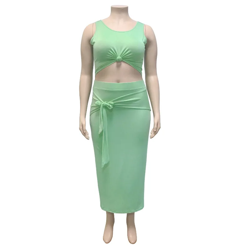 XINYU women clothing plus size shirt for women tracksuit 2pieces sets crop top hot sales plus size women dresses 4xl 5xl 6xl 7xl
