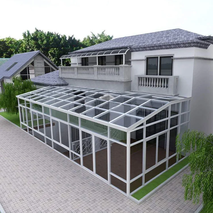  Sunroom для зимнего сада с китайского завода стеклянные дома алюминиевой рамой