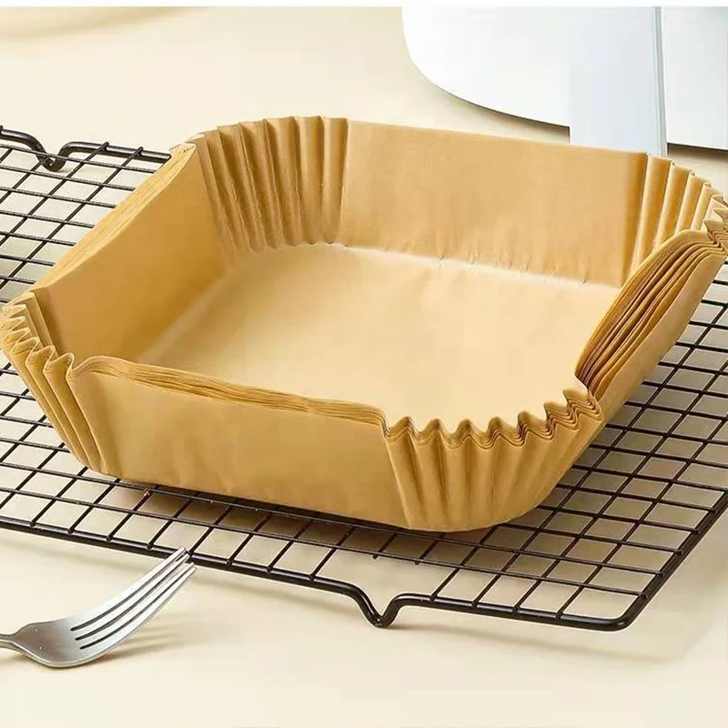 100 pcs parchment paper square baking paper for air fryer