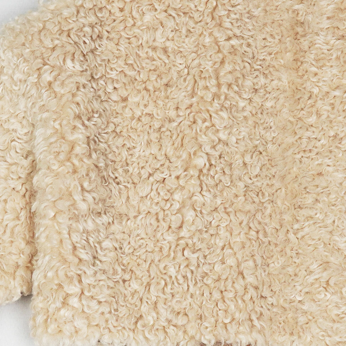 Fleece Cropped Faux Fur Long Sleeve Shaggy Warm Outwear Winter Real Mink Fur Coat for women