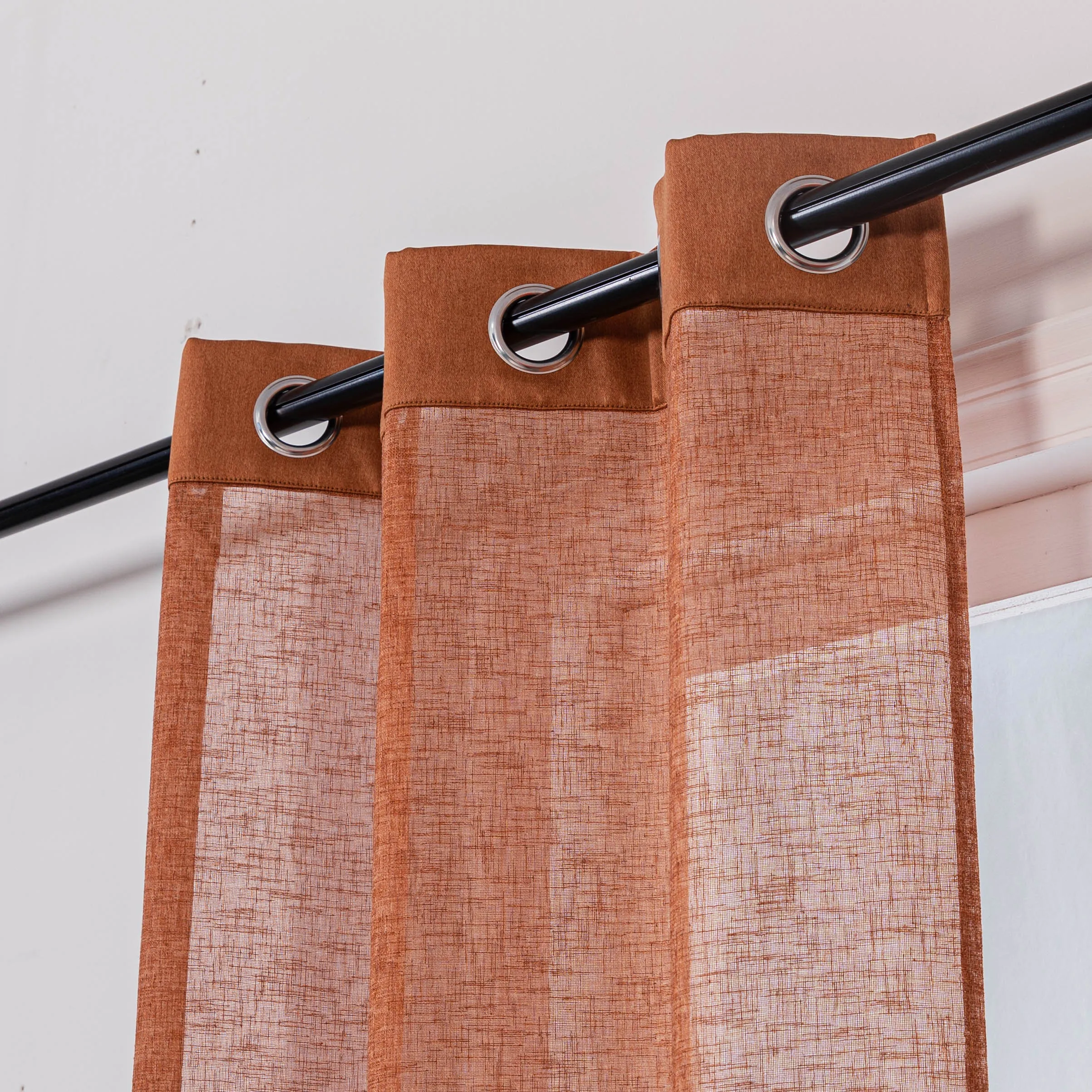 2023 New Arrival Sheer Window Curtains With Cheap Price, Custom Curtain Series With Cushion, Wholesale Hot Sale Grommet Curtain