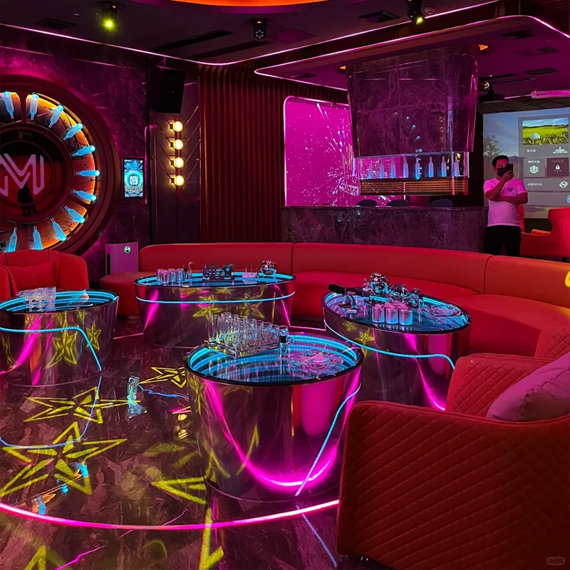 Wholesale New Design Nightclub KTV Night Club LED Infinite Bar Table Furniture