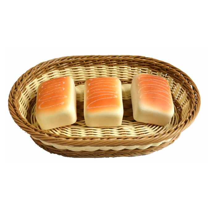 Home Decor fruit tray plate snack tray Woven Basket bread basket serving restaurant Poly-Wicker Baskets