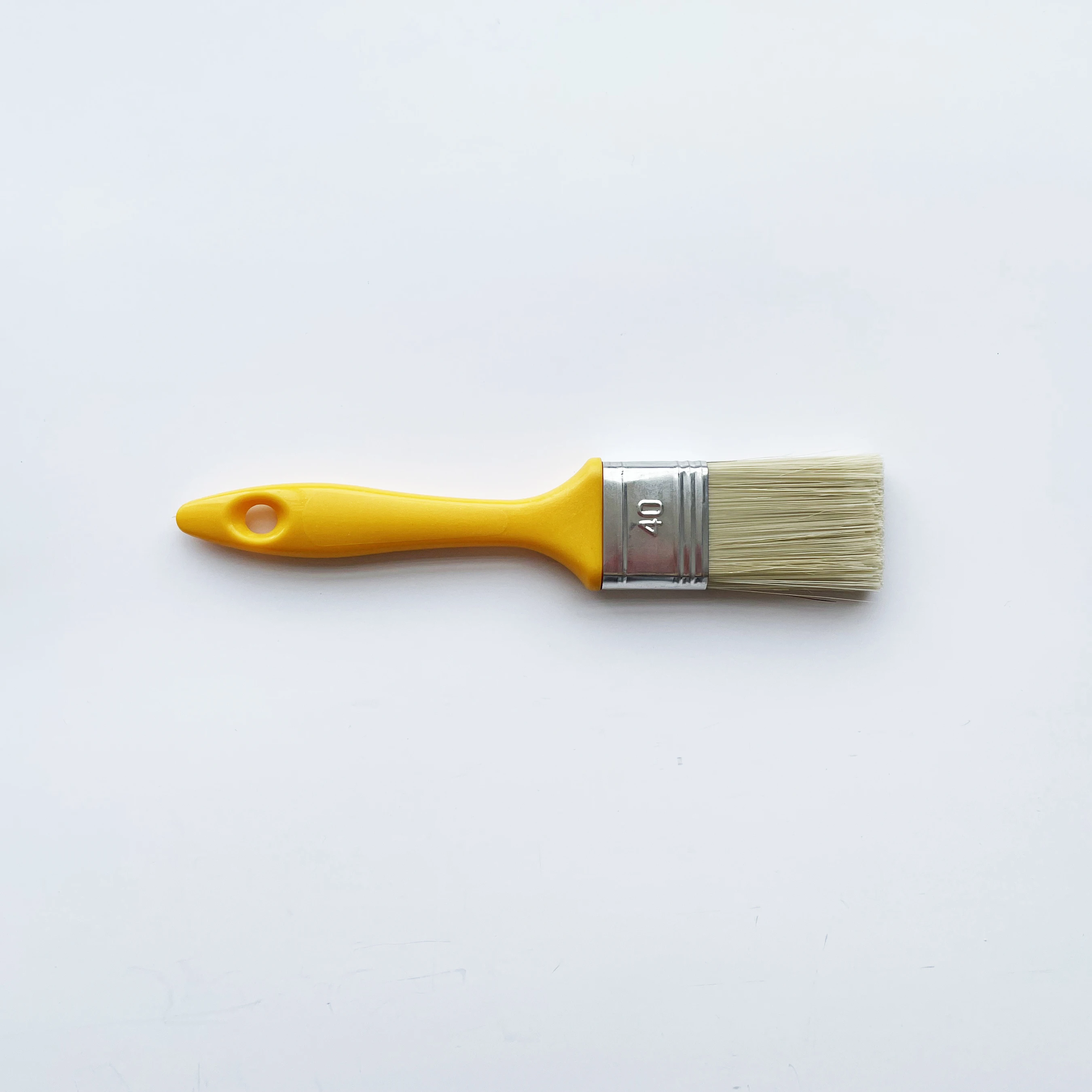 Wide Flat Bristle Stain Brushes Red Plastic Handle Paint Brush for Wall Cabinets House Touch-ups Cleaning