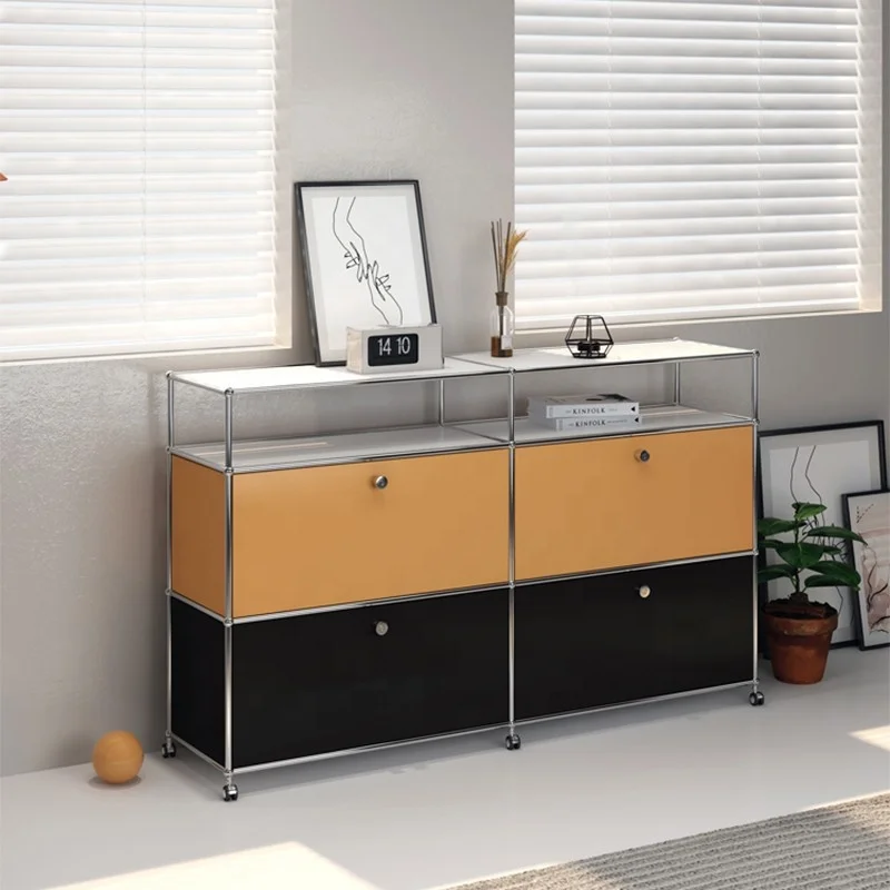 Youtai Factory New Combination Dining Cabinet Stainless Steel Cabinet Living Room Simple Storage Cabinet