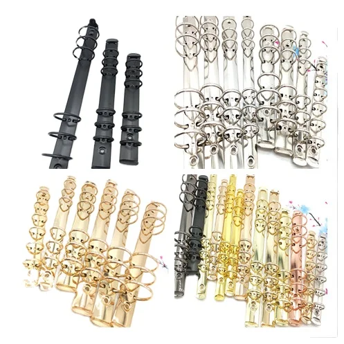 Metal Rose Gold Loose-Leaf Binder Rings Mechanism For A6 A5 B5 A4 Notebooks