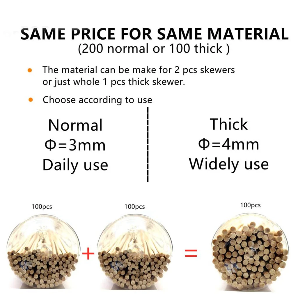 Hot Sell Natural BBQ Bamboo Skewers for Grilling