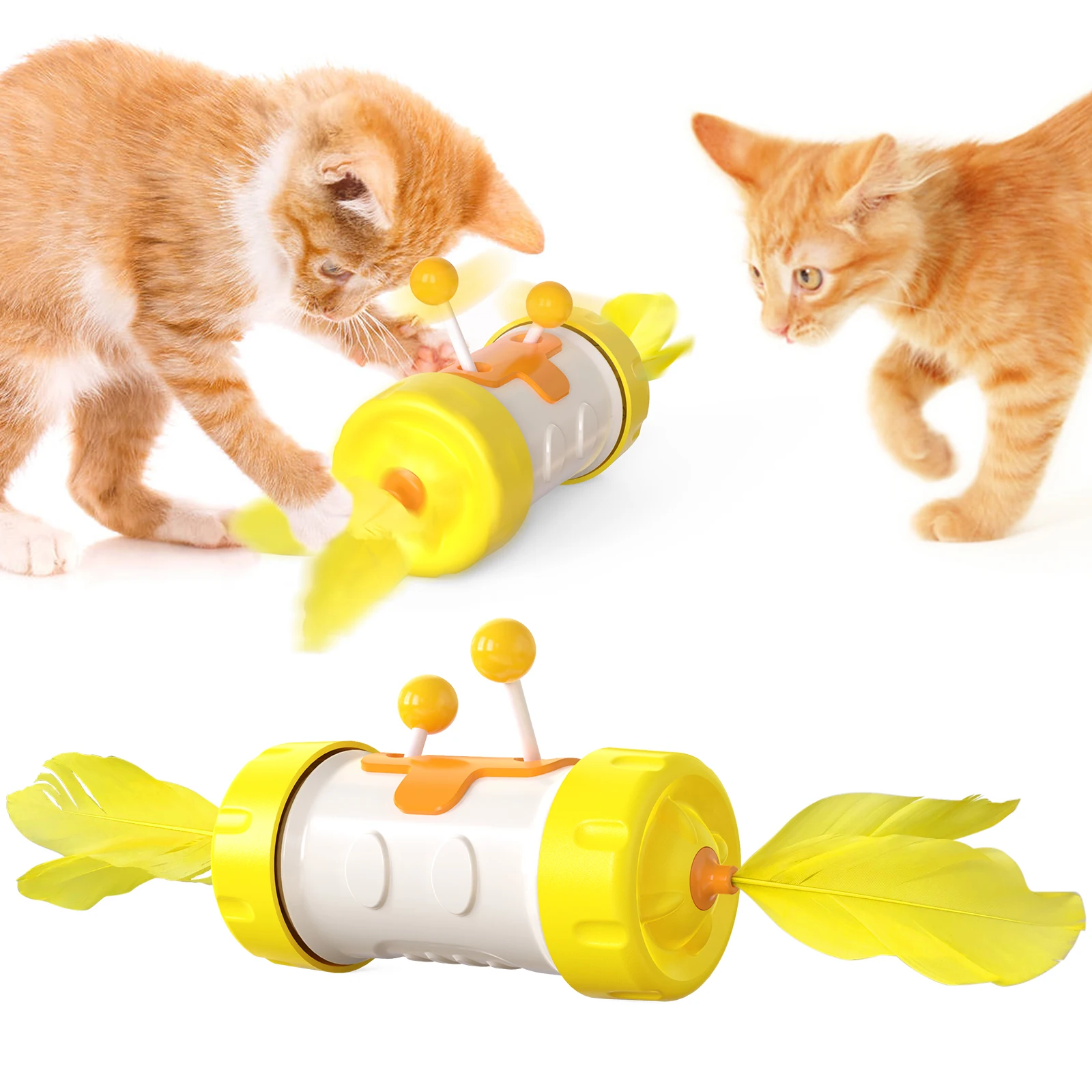 wholesale cat ball stick chew for aggressive chewers cat spin leaky ball tickle stick cat toys