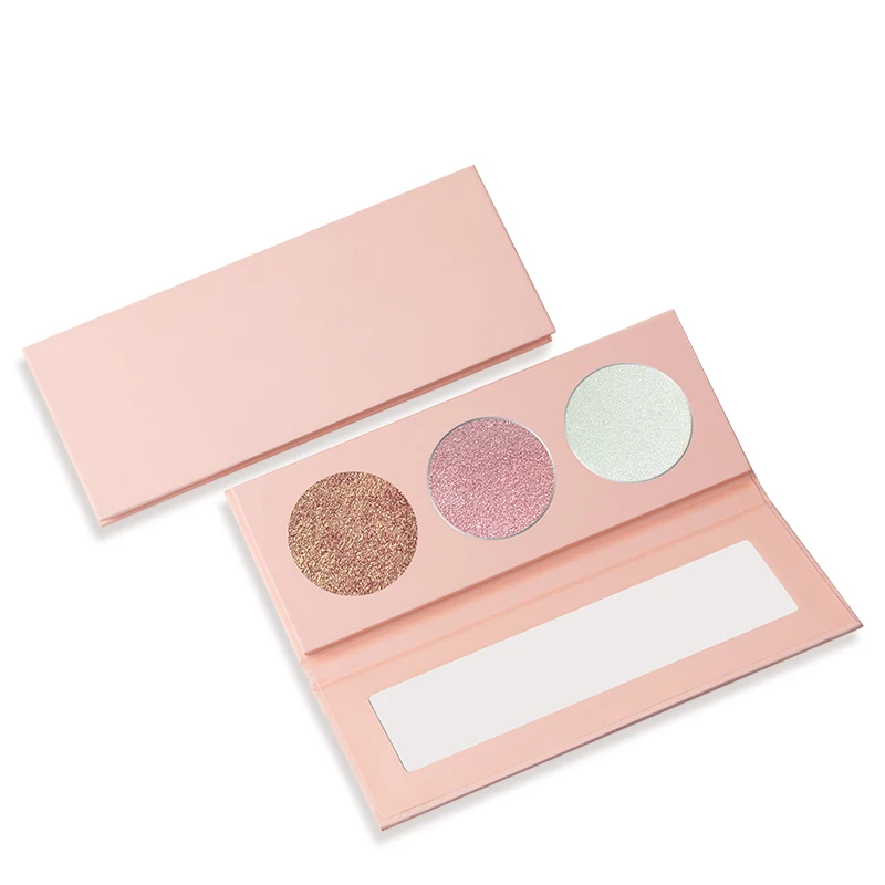 High Quality 3 Color Custom Private Label Pressed Powder Bronzer And Highlighter Makeup Palette Wholesale Low Moq