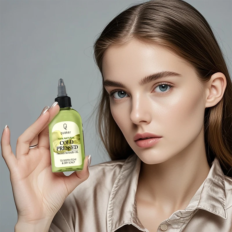 Qquaker Hair Regrowth Oil Cold Pressed Wholesale Pure Plants Essential Oil For Hair Growth