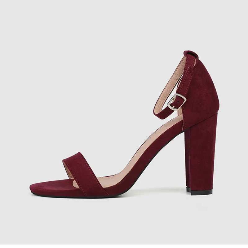 7 Colors Zapatos Con Taco Summer Sexy Sandals Fashion High Trendy Women Chunky Block Heels for Ladies