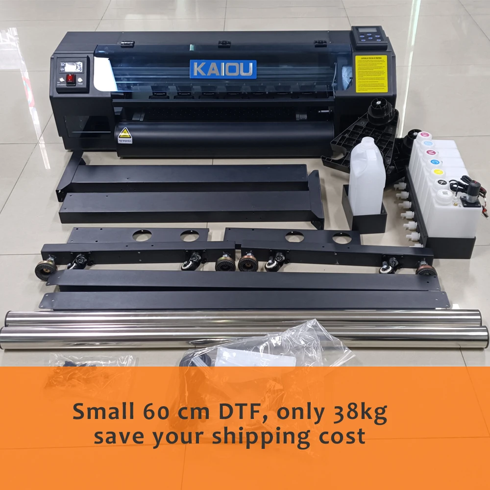 kaiou 60cm dual heads XP600 head heat press machine Tshirt printing A1 DTF sticker printer sportswear printer dtg dtf printer