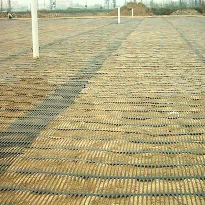 Uniaxial HDPE One-Way Fiberglass Plastic Geogrids for Highway Subgrade Retaining Wall Reinforcement Grille