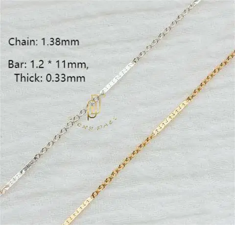 GP dapped bar bulk chain S925 silver 14k gold filled unfinished textured bar link permanent jewelry chains cable with flat bar