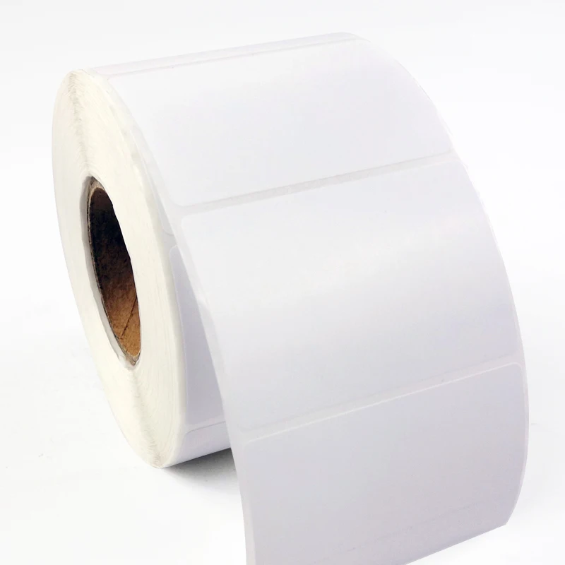 Blank Barcode Thermal Transfer Label White Sticker Barcode Paper Supermarket shelf price tag label roll