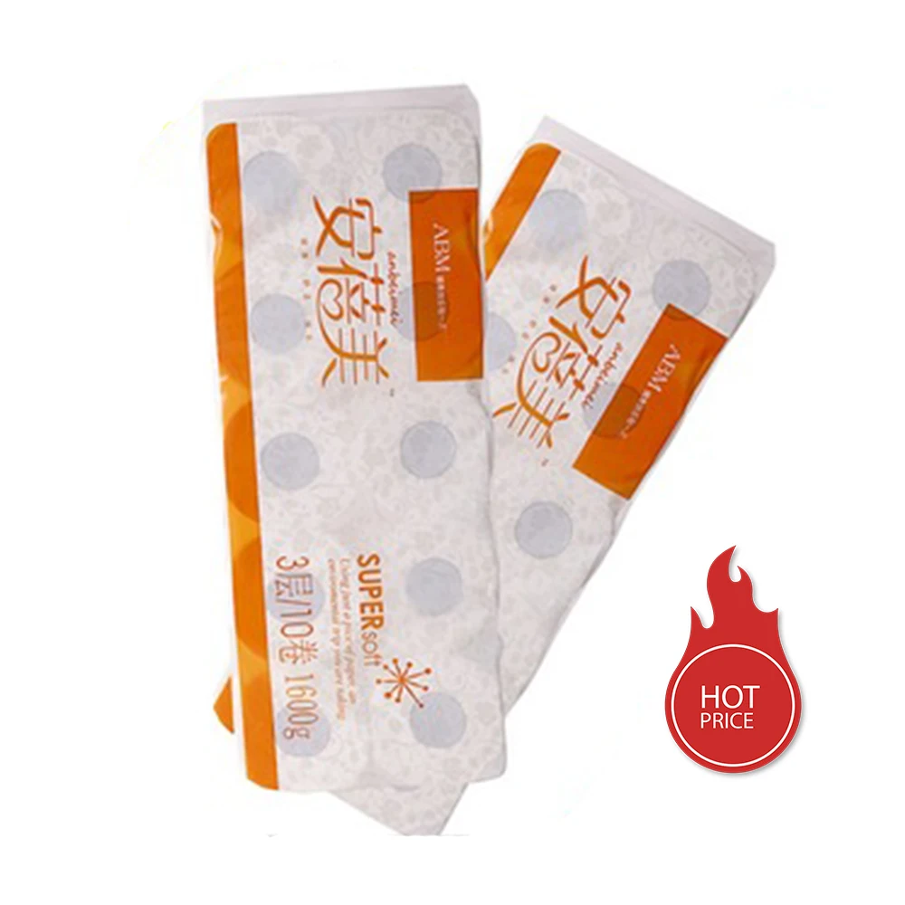 DONSEA Standard roll size eco friendly 3 ply toilet paper of chinese supplier