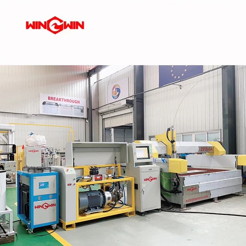 High-Pressure AC5-Axis 2515 Aqua Jet Cutting Hard Stone Abrasive Waterjet Machining Systems