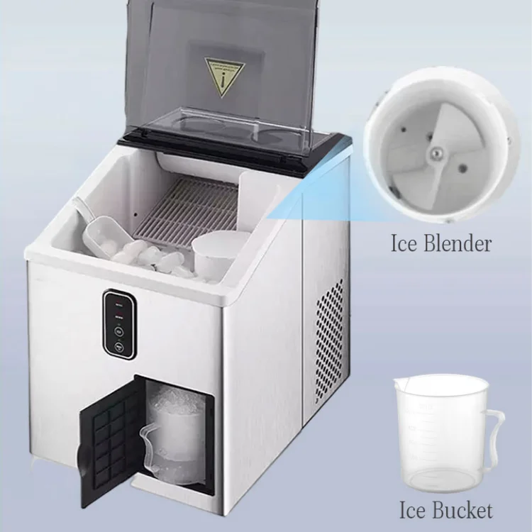 Efficient commercial portable ice maker machine  2 in 1 countertop ice maker for bar