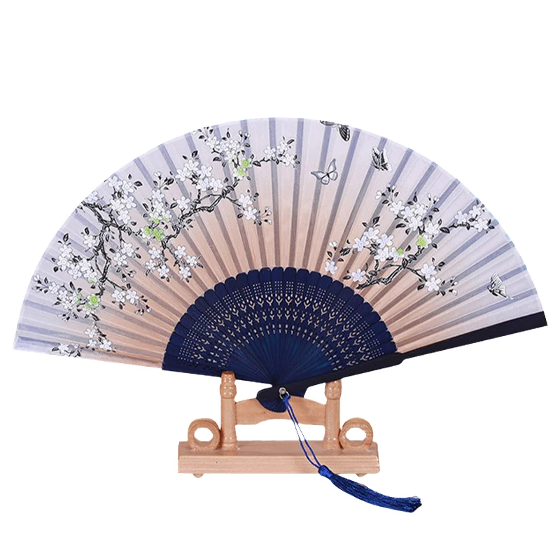 Custom Decoration Gift Printed Logo Folding Hand Fan Wedding Cheap Bamboo Hand Held Fan