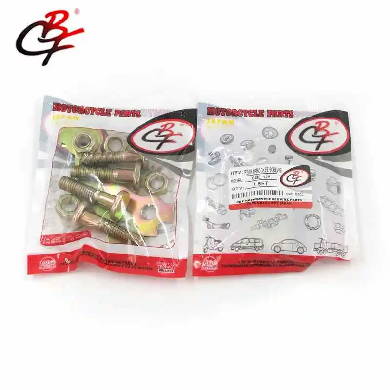 CBF Motorcycle parts Iron wheel bolt nut rear sprocket screw element for Honda CGL 125