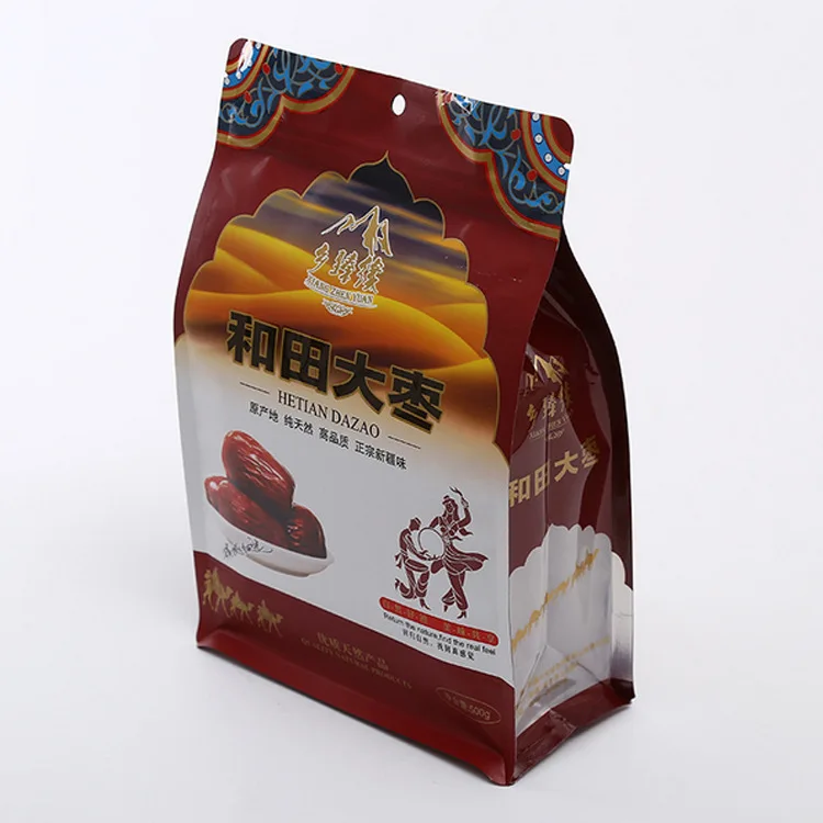 Custom logo printed plastic  reusable snack stand up aluminum foil mylar food packaging pouches ziplock bags with zipper