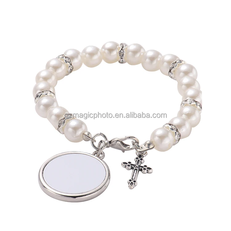 Custom Photo Rosary Bead Bracelet Sublimation Rosary Bracelet