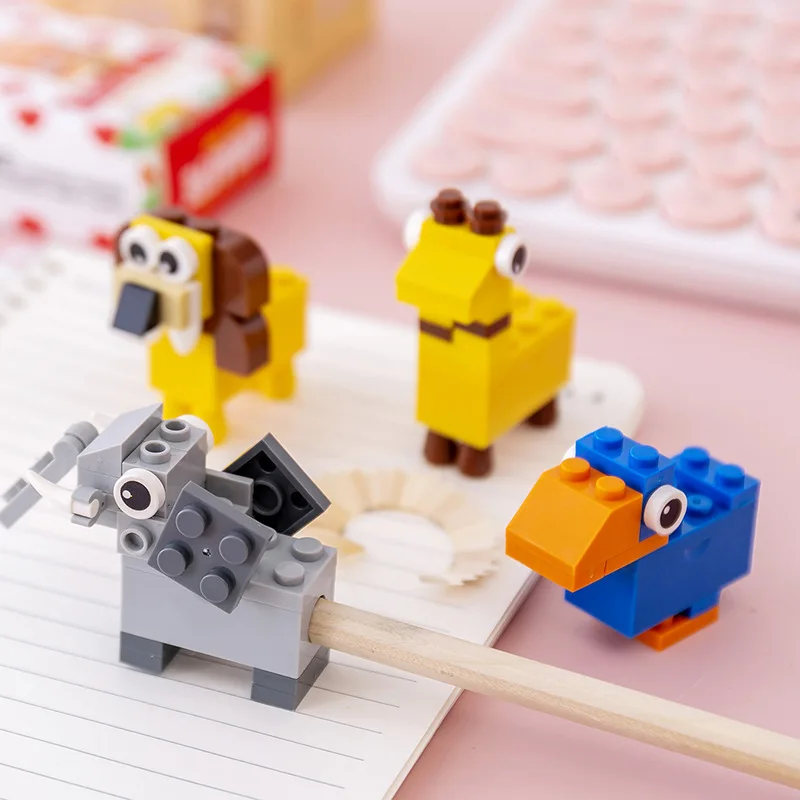 kindergarten puzzle DIY Pencil sharpener building blocks toy elementary school student small prize learning stationery wholesale