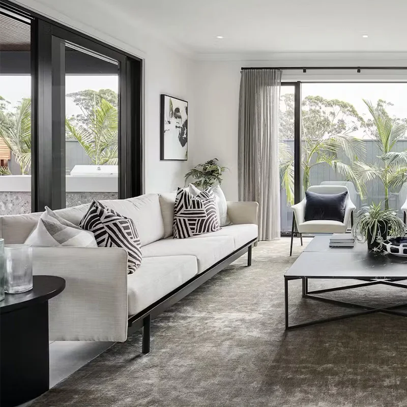 Modern and luxury design light steel fame prefabricated house villa modular home with 4 bedrooms and 2 bathroom for sale