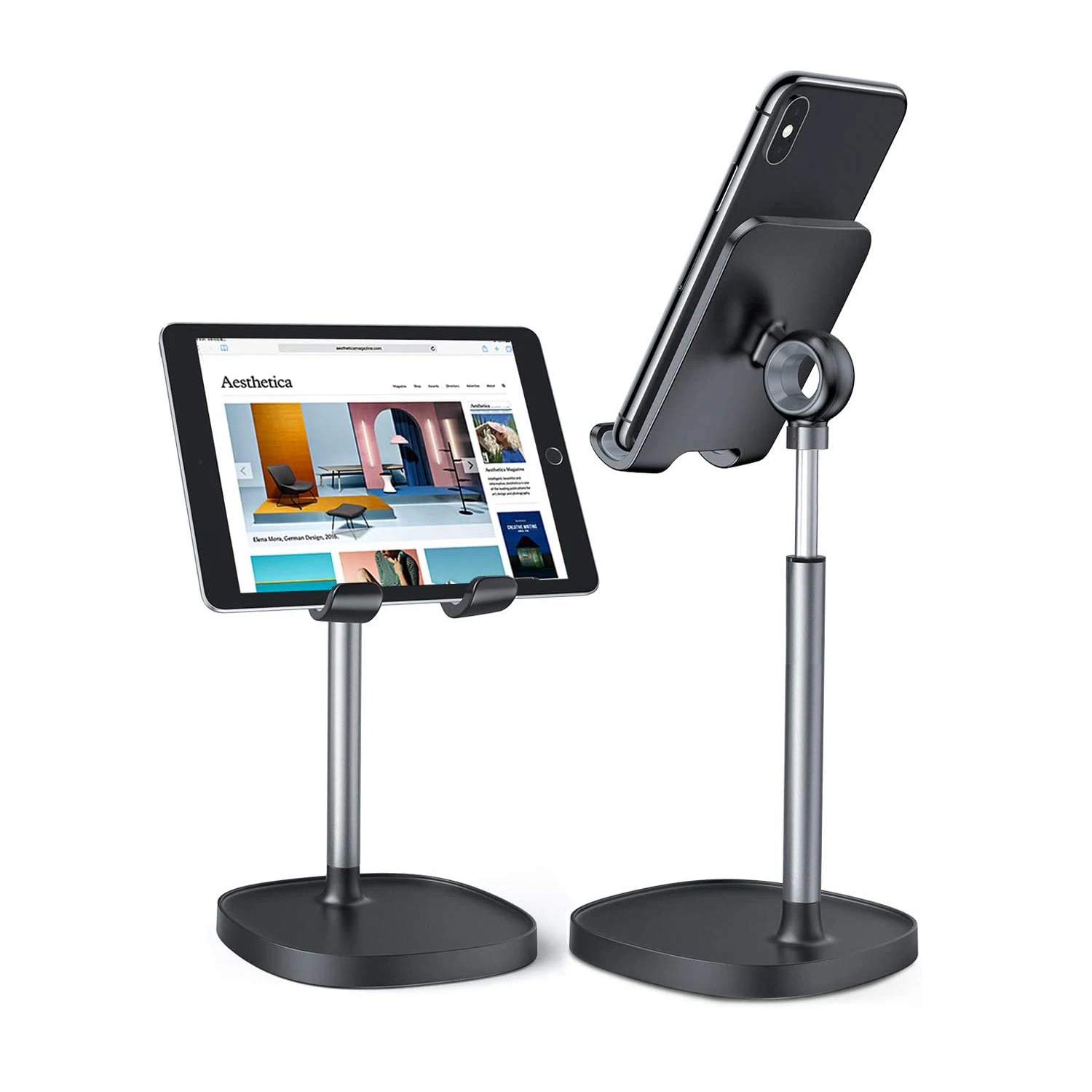 lazy Aluminum alloy Adjustable Cell Phone and Tablet Stand Thick Case Friendly Phone Holder Stand Mobile Phone Holders