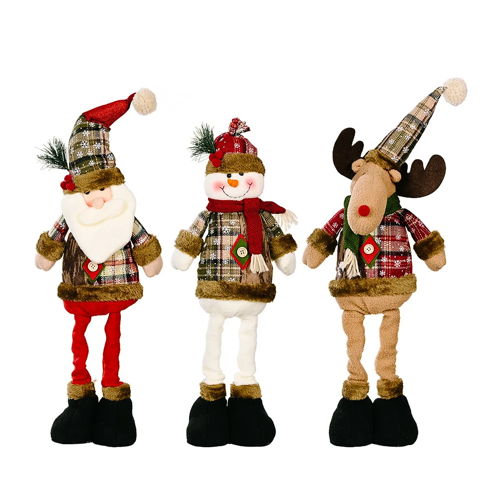 Santa Claus Christmas Doll ornaments Christmas Kids Naviidad Gift Toy Favor Christmas Pendant Decor For Home