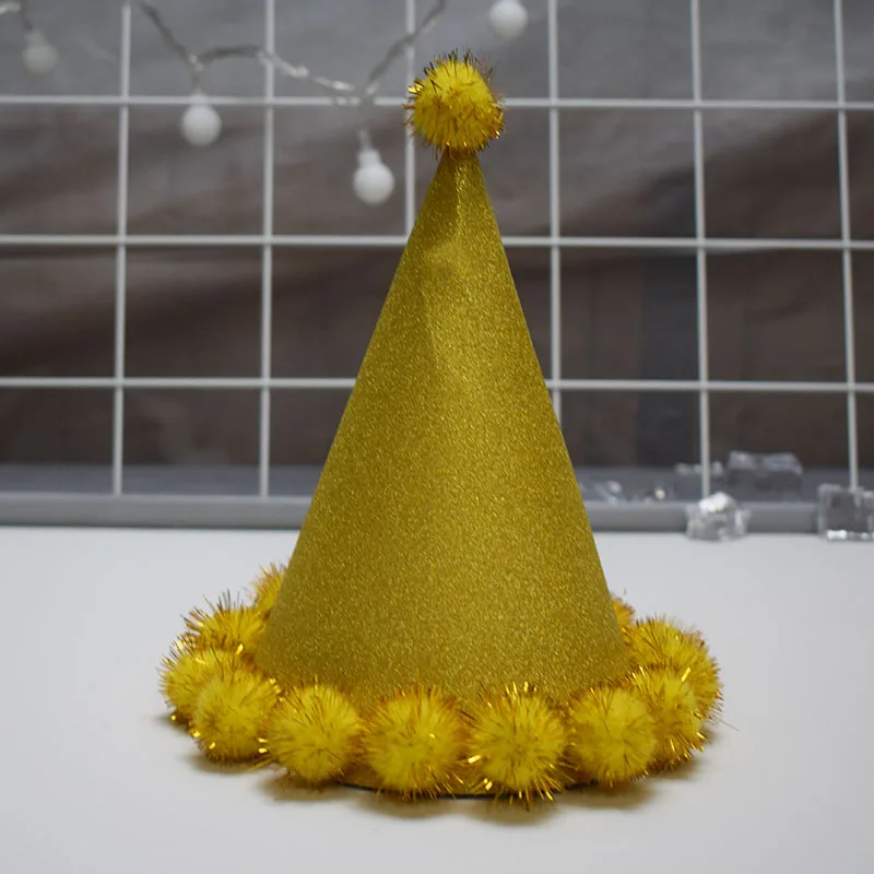 
Children Birthday Party Happy Birthday Paper Hat glitter paper Hat For Decoration 