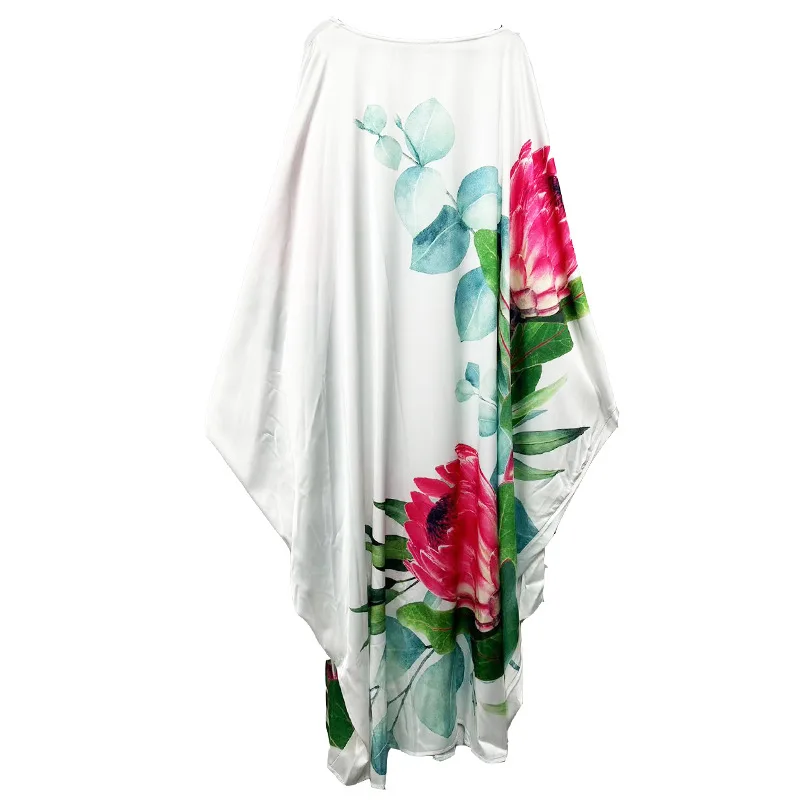 Robes Women 2024 Vintage Printed Long Sleeve Dresses Casual Loose Bohemian Vestidos Summer Casual Loose Long Maxi Sundress