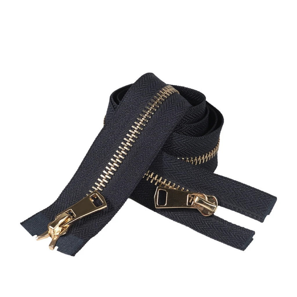 Zipper for Jacket Open #3 #5 #7 #8 #10 Zip for Cloth Shining Silver Teeth Custom Metal Nickel Metal Brass Sustainable Zips Black