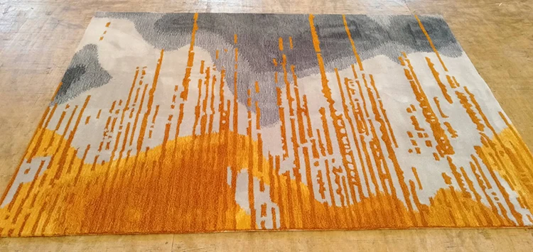 Hand tufted modern wool rugs can be used in living rooms and bedrooms.