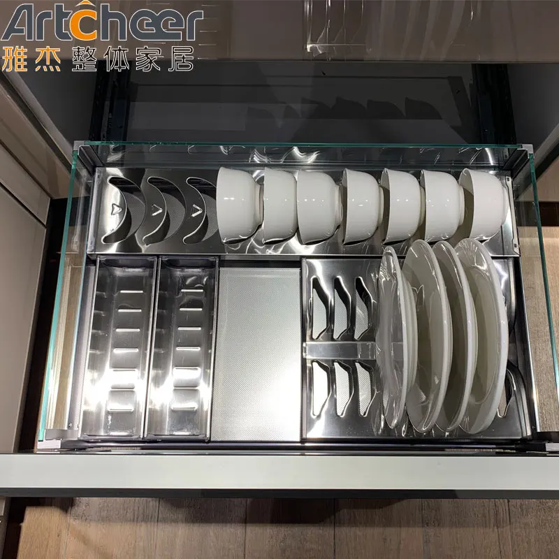 Ready to ship kitchen cabinet design U shape lacquer finish complete set sample available cheap price