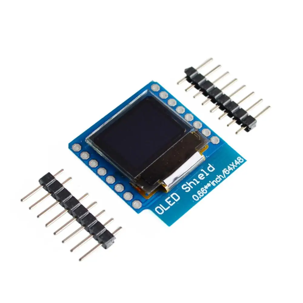 Модуль органического светодиода 0,66 дюйма для WEMOS D1 MINI ESP32, модуль Arduino AVR STM32 64x48, ЖК-экран 0,66 дюйма IIC I2C OLED