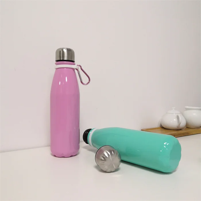 Aluminum Sublimation Blanks Sport Water Bottle 17 oz/500 ml Insulated Water Bottle Single Wall Vacuum Sports Water Bottle PBA Fr