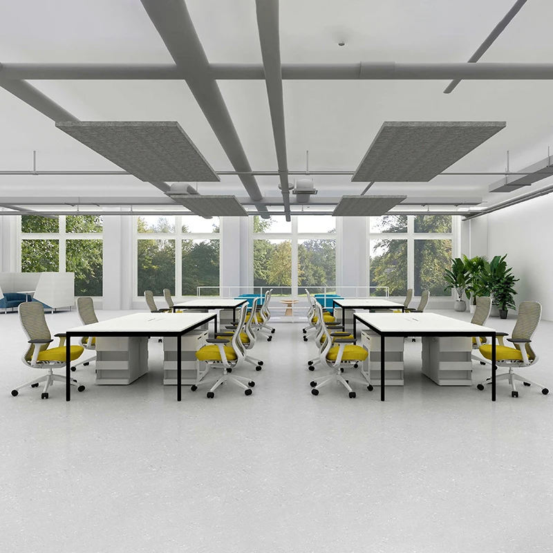 Modern Metal Frame Modular Screen Cubicle Workstation Office Table Furniture for Co Working
