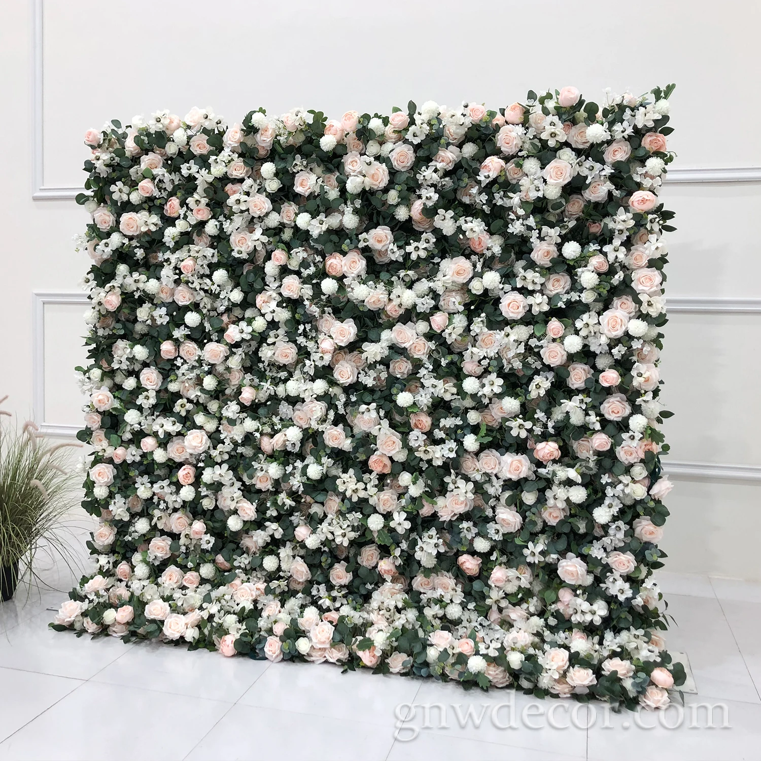 GNW Artificial Flower For Wall Decoration rose Flower Wall Backdrop Wedding artificial flower wall backdrop