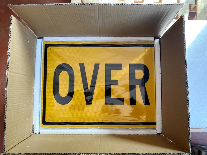 Reflective Australia Rear Marking Aluminum Plate Heavy Truck Signage Over Size Long Vehicle Road Train Reflective Signs