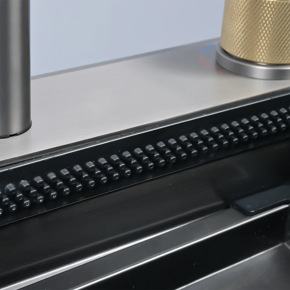 Sanitary Ware Wash Basin Kitchen Sink Stainless Steel Waterfall Kitchen Sink