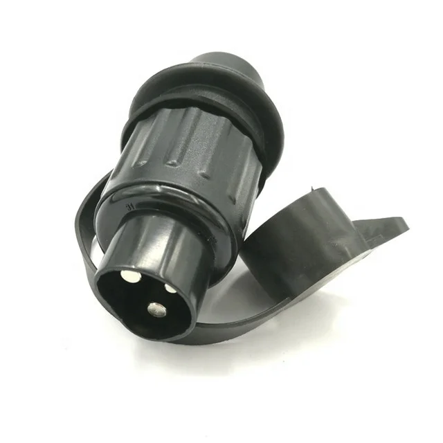 Черный пластиковый 3-контактный разъем прицепа RV адаптер