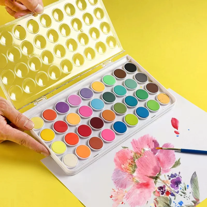 school Portable Plastic Box 16pcs Washable Watercolor Set Paint