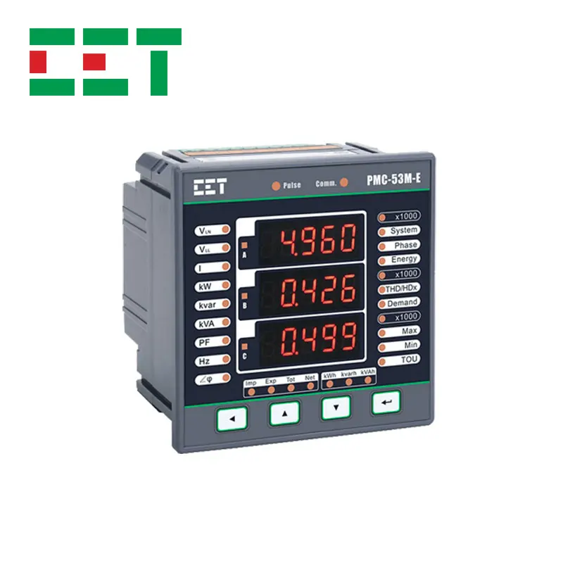 CET PMC-53M-E трехфазный 96*96 Светодиодный дисплей RS-485 с протоколом Modbus RTU ptz-камеры Многофункциональный цифровой измеритель