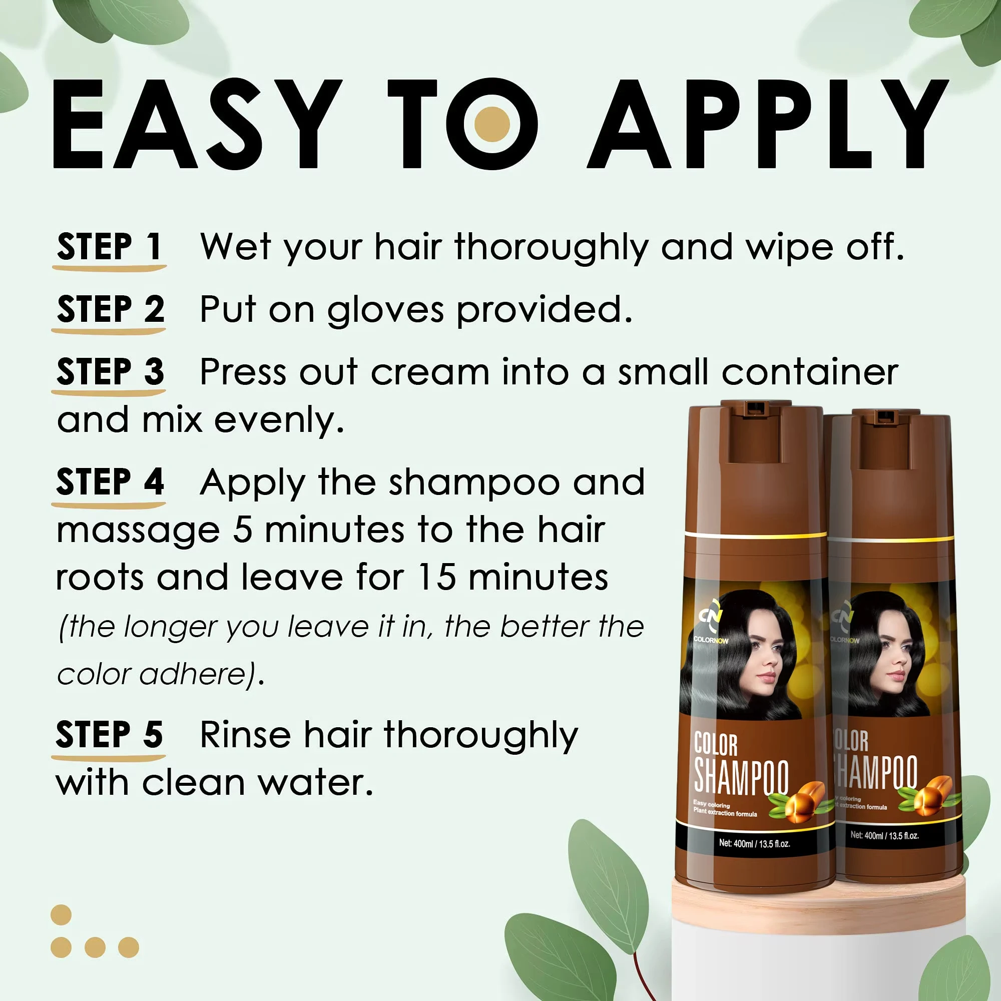 500ml Factory wholesale Caviar protein hair dye cream best color Thailand quick brown black hair dye shampoo