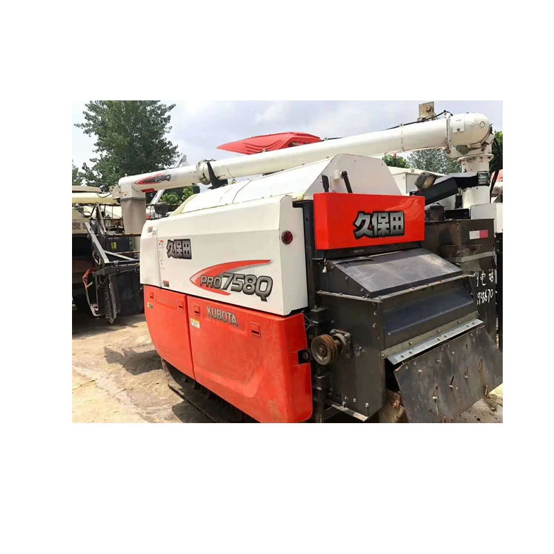 
Second price Kubota 758Q reaper harvester for rice 